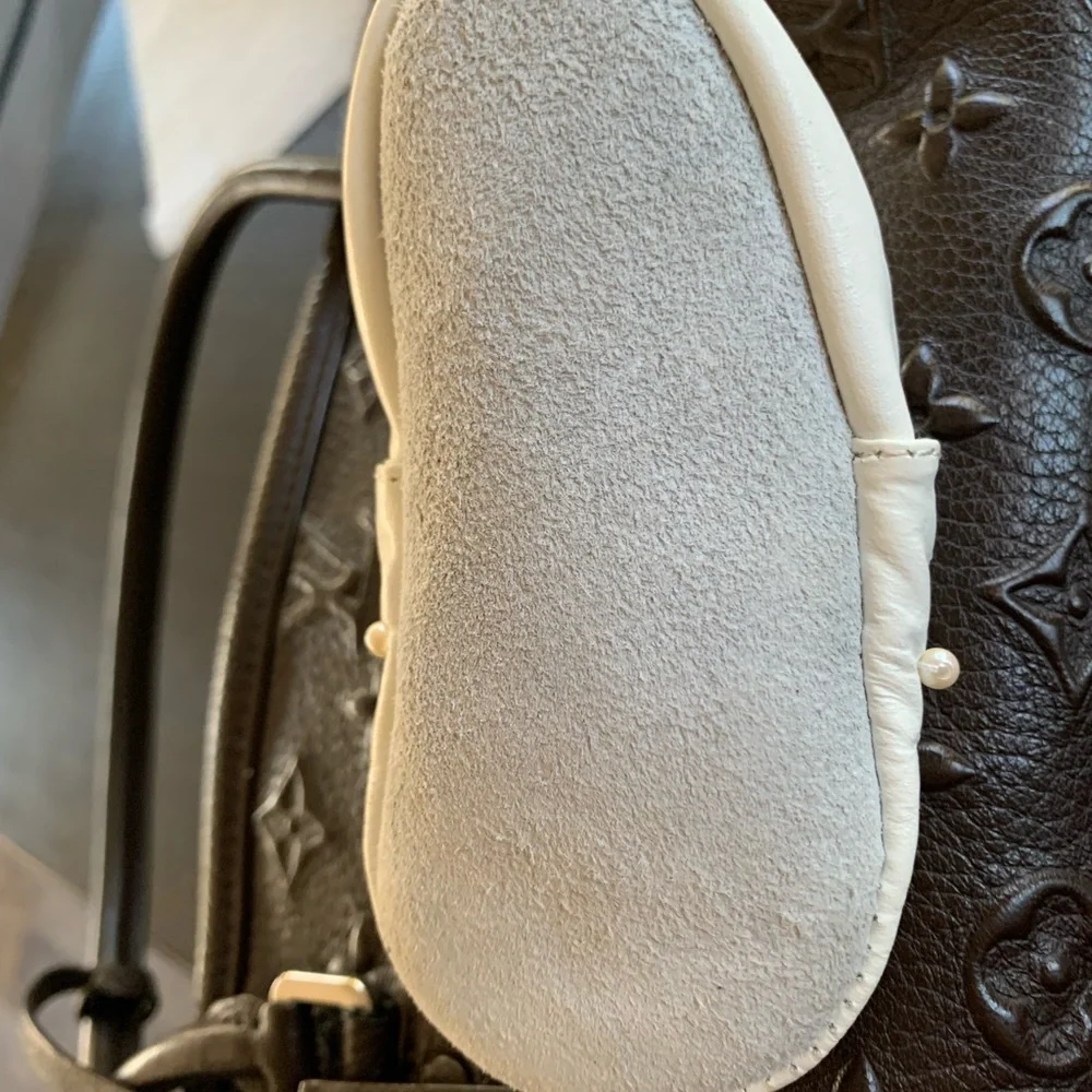 New white leather baby shoes real peals 0-6 months
